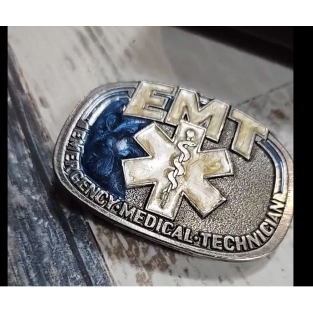 Buckle‎ Bakery EMT Emergency Medical Technician Caduceus Helix Belt Buckle
